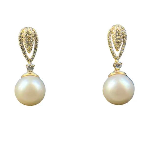 pearl earrings gold yellow gold jewellery real pearls precious jewels valentine's jewelry