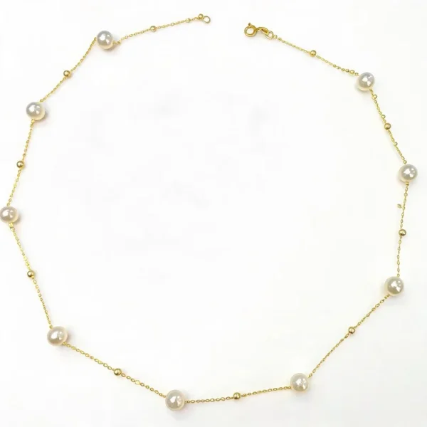 18kt gold necklace with spring ring clasp 47cm