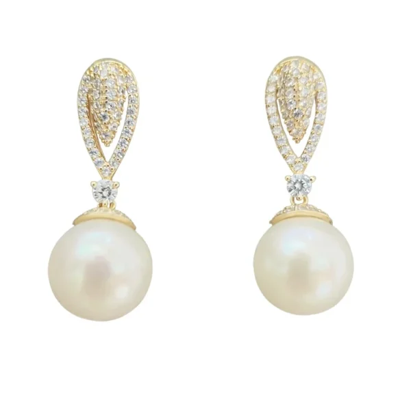 tahitian pearl earrings 14k gold