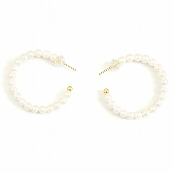 freshwater pearl earrings gold gold earrings hoop women's earrings