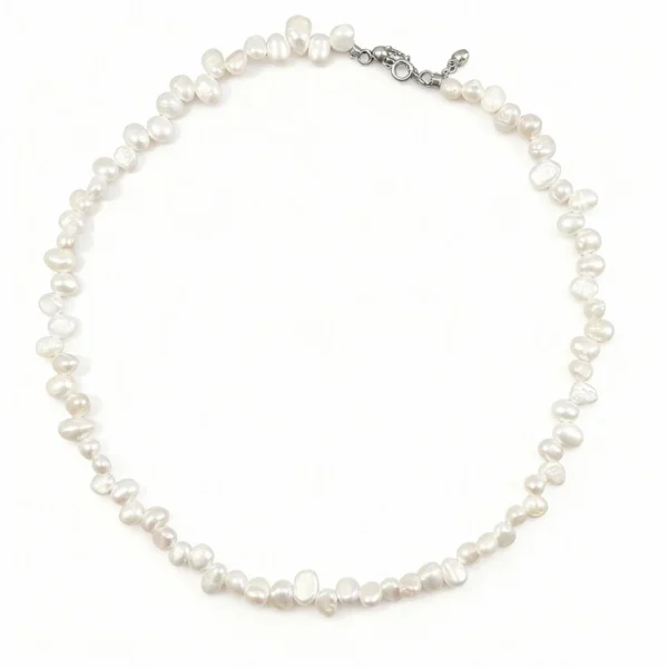 pearl necklace necklace flower necklace real pearl necklace mothers day mom necklace