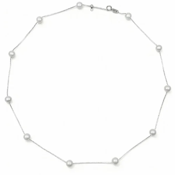 silver paperclip chain necklace with 925 sterling silver spring ring clasp 45cm