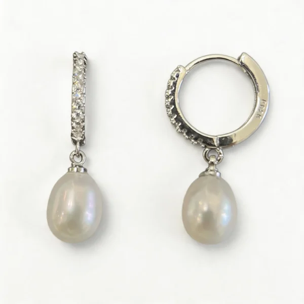 Wang Jewelry small hoop earrings in 925 sterling silver 2.5cm