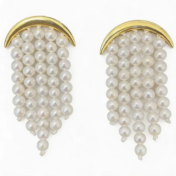 wang jewelry drop pearl earrings in 14k gold 4cm