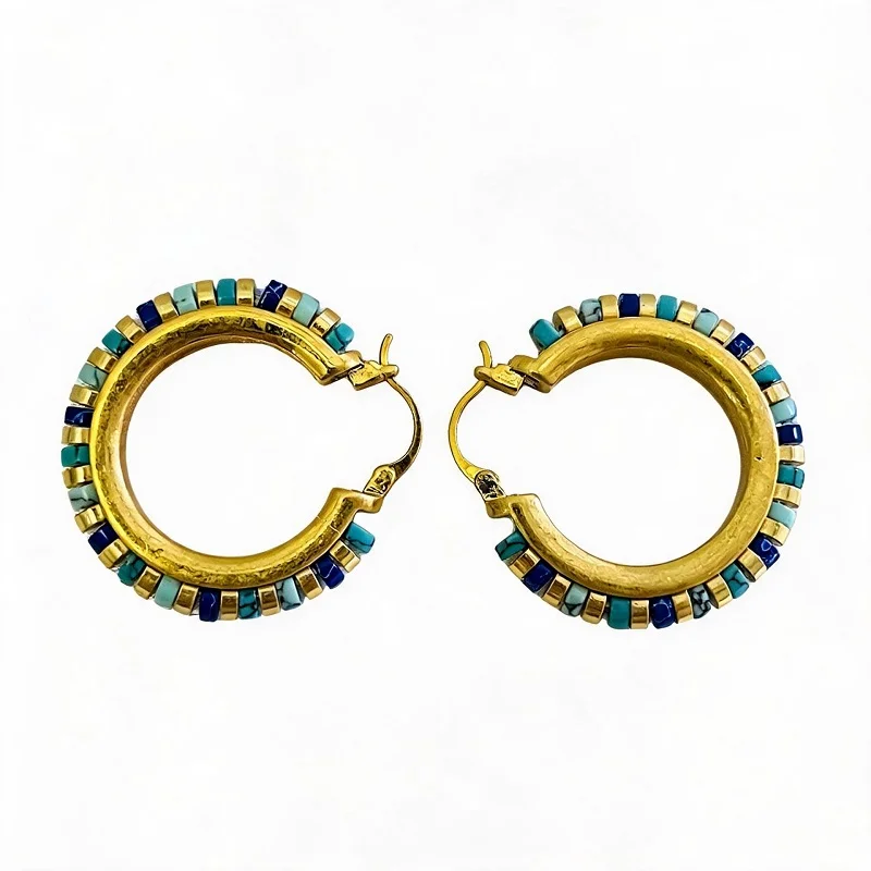 Vintage Bohemian Hoop Earrings in 18K Gold - Wang Jewelry | Fine Jewelry For Every Day & Luxury Gifts - Wang Jewelry