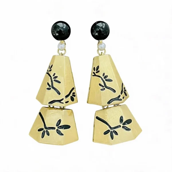 dainty earrings yellow 5cm