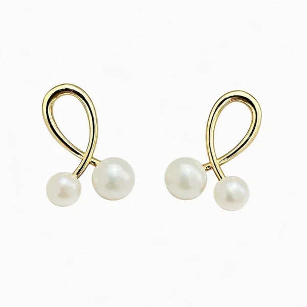 Wang Jewelry 18k gold stud earrings 1.5 cm gold
